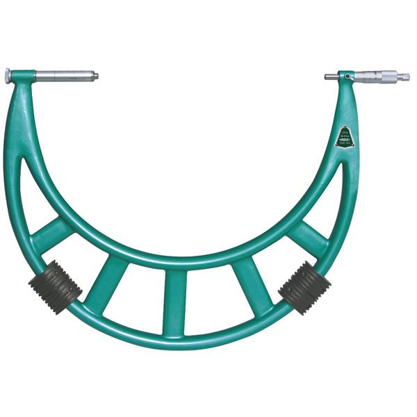 Микрометр МК-500, 400-500мм, 0.01мм, с выдвижной манжетой сменной пятки, INSIZE
