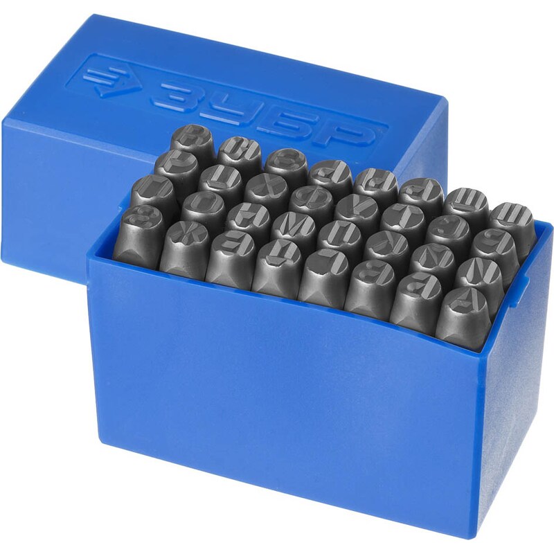 Фото Клейма буквенные кириллица, серия ПРОФЕССИОНАЛ Зубр 21503-08