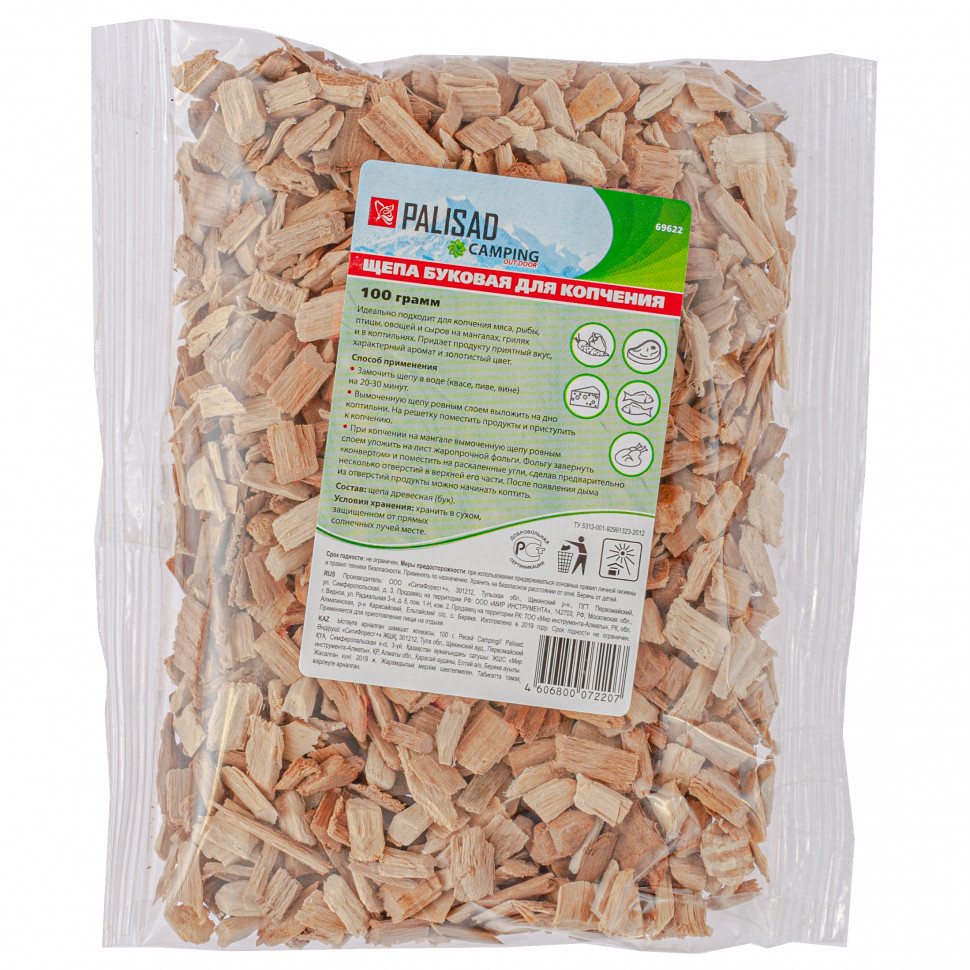 Фото Щепа буковая для копчения, 100 гр Россия Camping Palisad