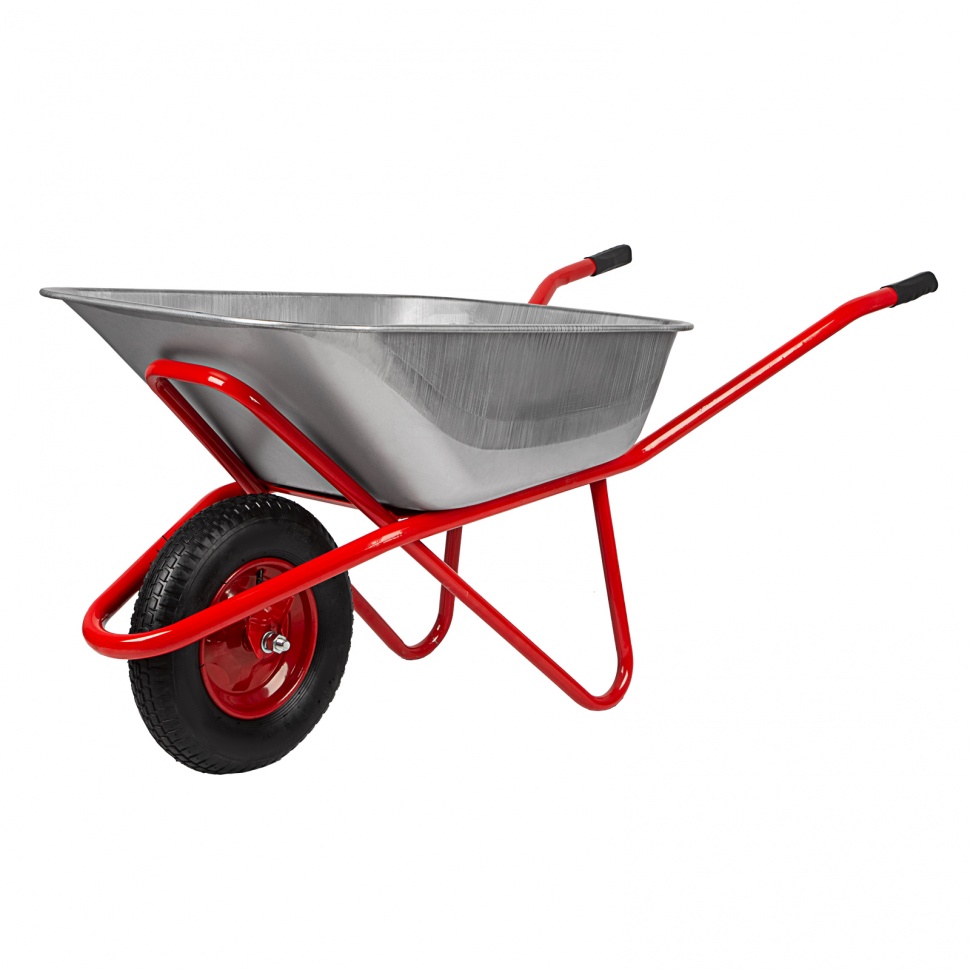 Фото Тачка садово-строительная, усиленная, грузоподъемность 220 кг, объем 110 л Россия