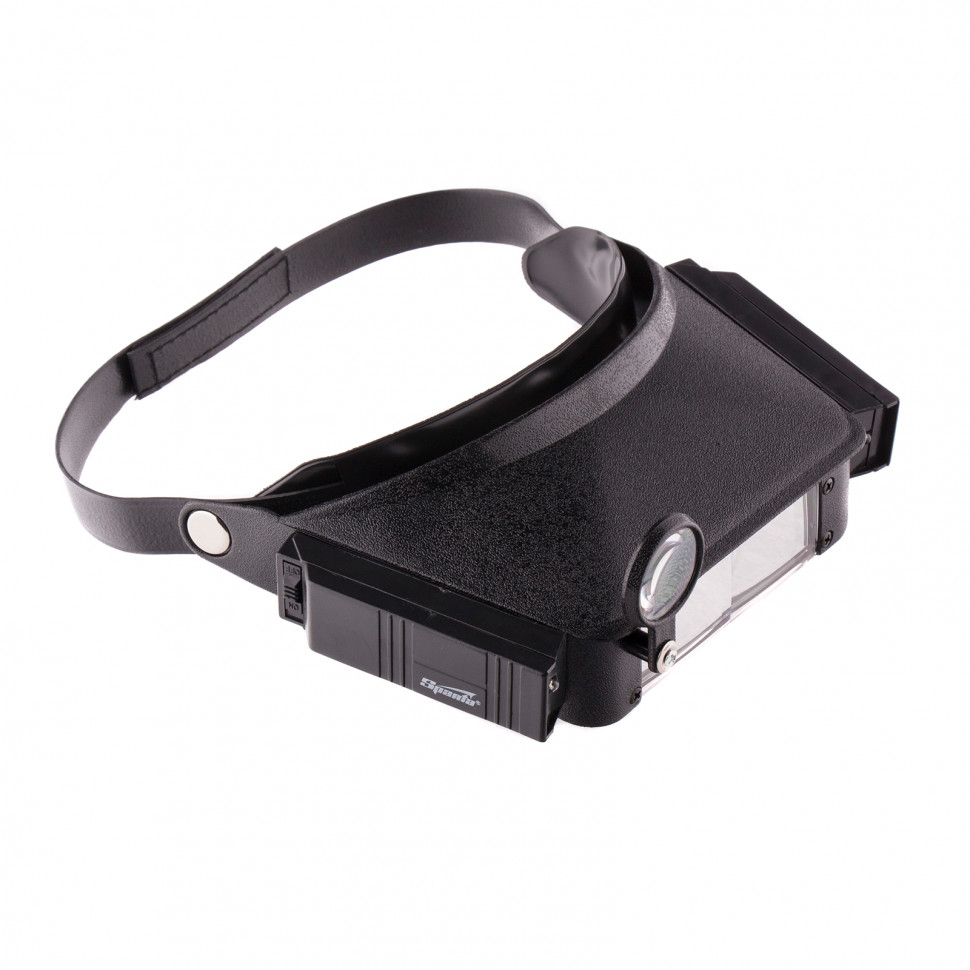Фото Лупа с дополнительными линзами, с подсветкой, для закрепления на голове Sparta
