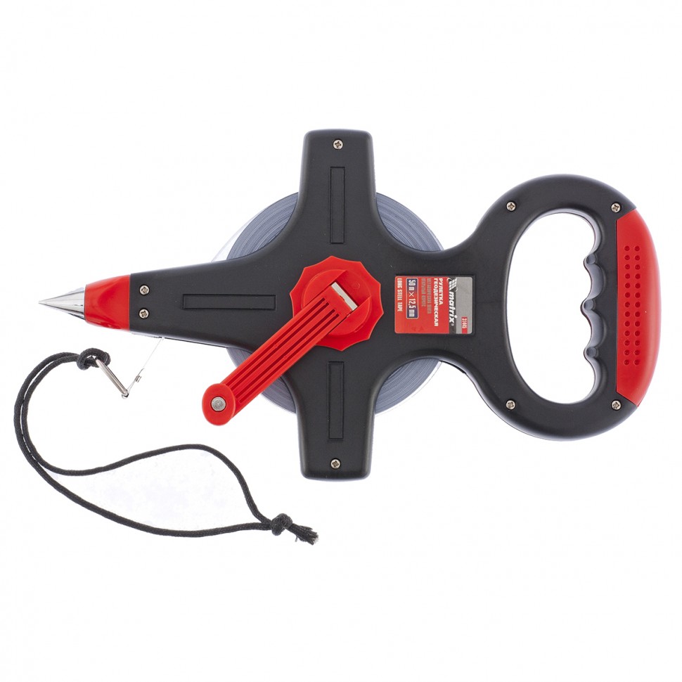 Рулетка геодезическая, 50 м х 12,5 мм, мет. лента, открытый корпус Matrix Master