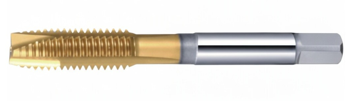 Метчик М 8х1.25 6H HSS-E TiN прямой с подточ. скв. DIN371 Deskar