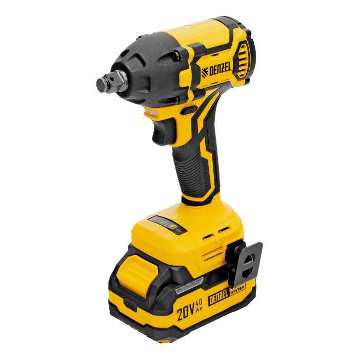 Фото Гайковерт ударный аккумуляторный бесщет. CIWH-BL-20-350, Li-Ion, 20 В, Denzel