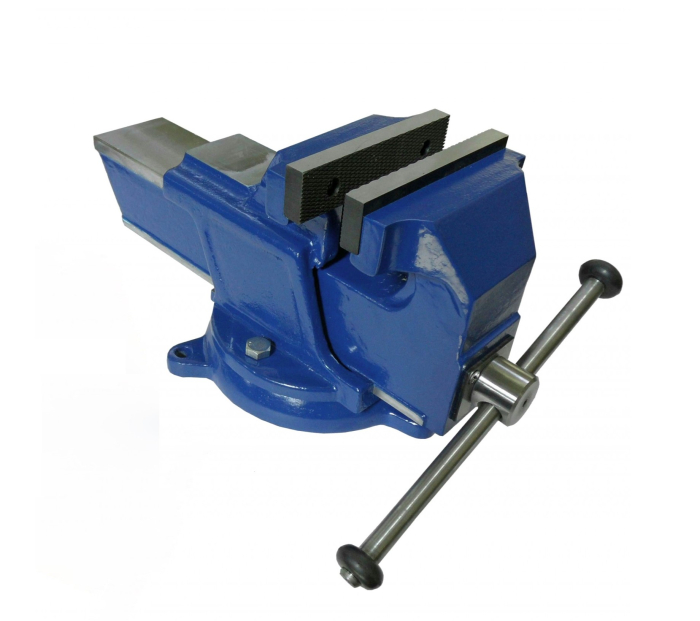 Фото Тиски слесарные с наковальней стальные поворотные T-160CM БЗСП