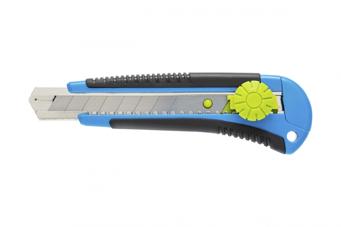 Нож с отламывающимся лезвием 18 мм, поворотная блокировка, 3 лезвия SKS HOEGERT