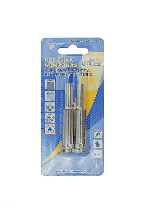 Фото Коронка алмазная по керамике и кафелю 10мм (2шт)