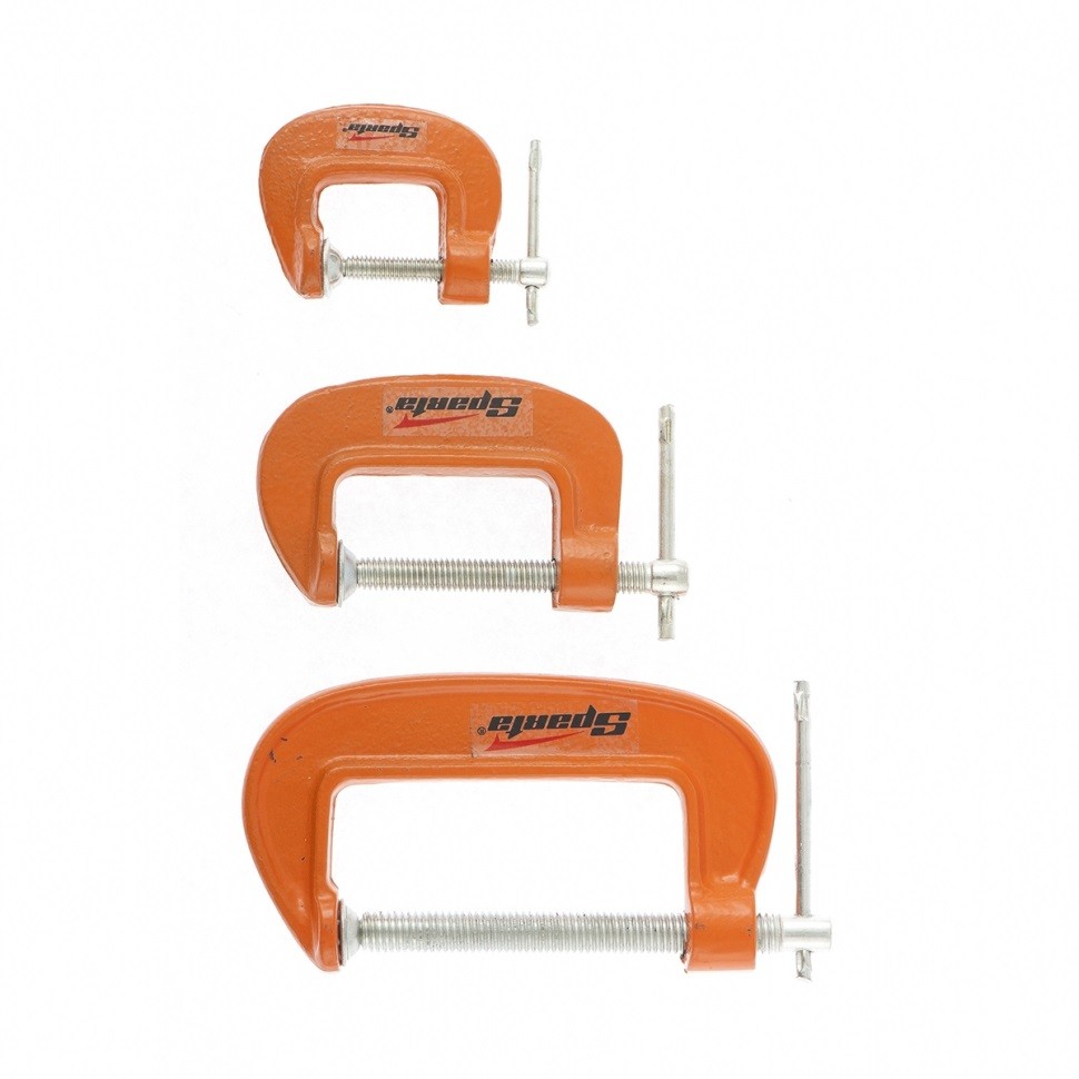 Фото Набор: струбцины G-образные, 3 шт, 25-50-75 мм Sparta