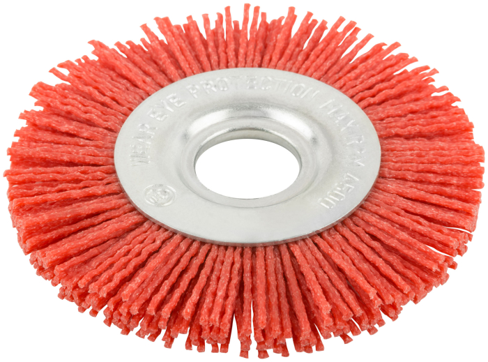 Корщетка-колесо нейлоновая, посадочный диаметр 22,2 мм, Профи 100 мм FIT