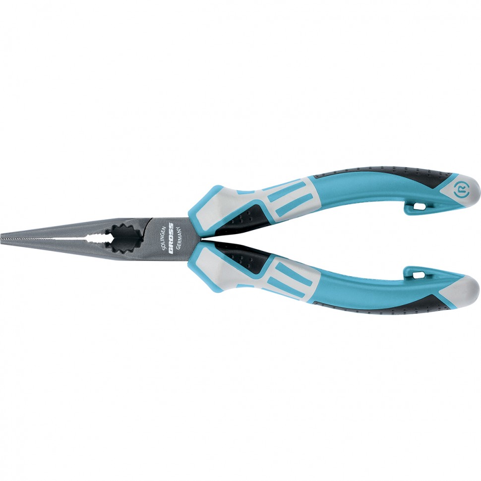 Длинногубцы прямые 170 мм, трехкомпонентные рукоятки Gross