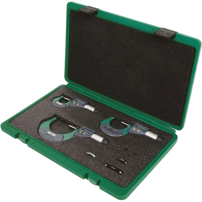 Набор микрометров цифровых МКЦ 0-75мм/0-3", базовый тип INSIZE