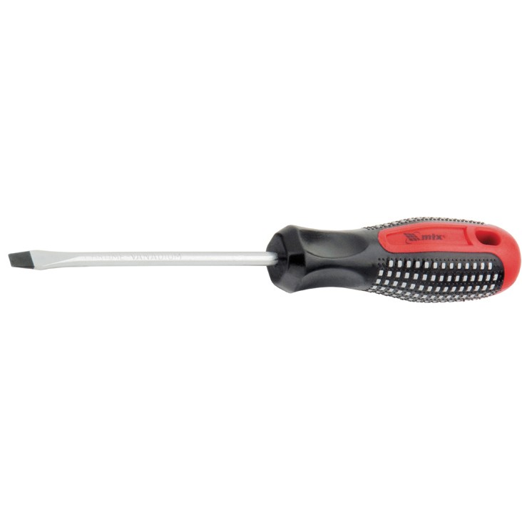 Фото Отвертка Fusion, SL6 х 200 мм, CrV, трехкомп. рукоятка "Anti slip" Matrix