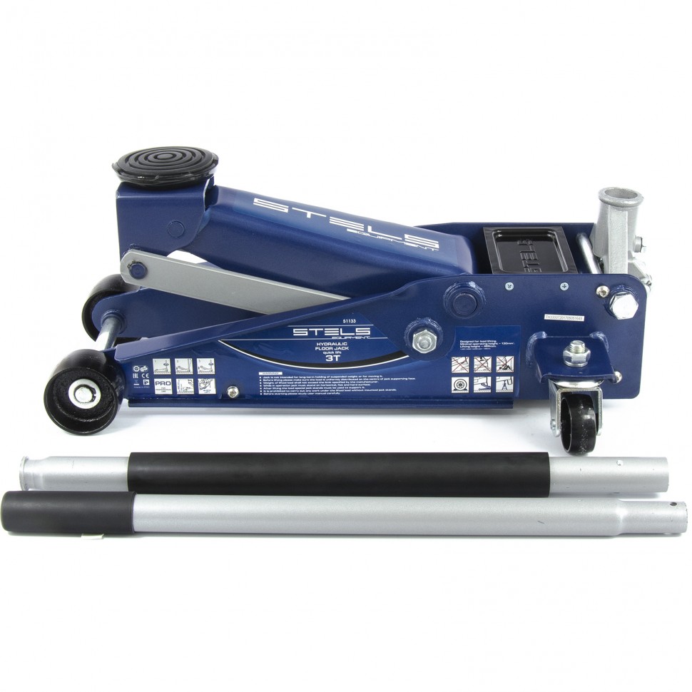 Домкрат гидр. подкатной, быстрый подъем, 3 т, Quick, 130-465 мм, профессиональный Stels