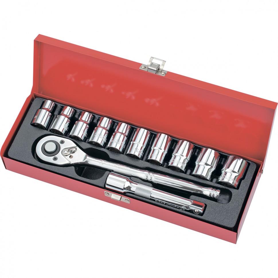 Набор торцевых головок, 1/2, головки 10-24 мм, с трещ. ключом, 12 пред. Matrix Master