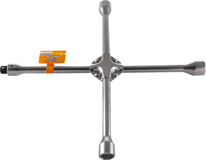 Ключ баллонный крестообразный 17х19х21х22 мм, вставка 1/2"DR, Ombra