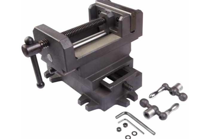 Фото Тиски станочные 100мм 2 суппорта неповоротные Q97100 STV