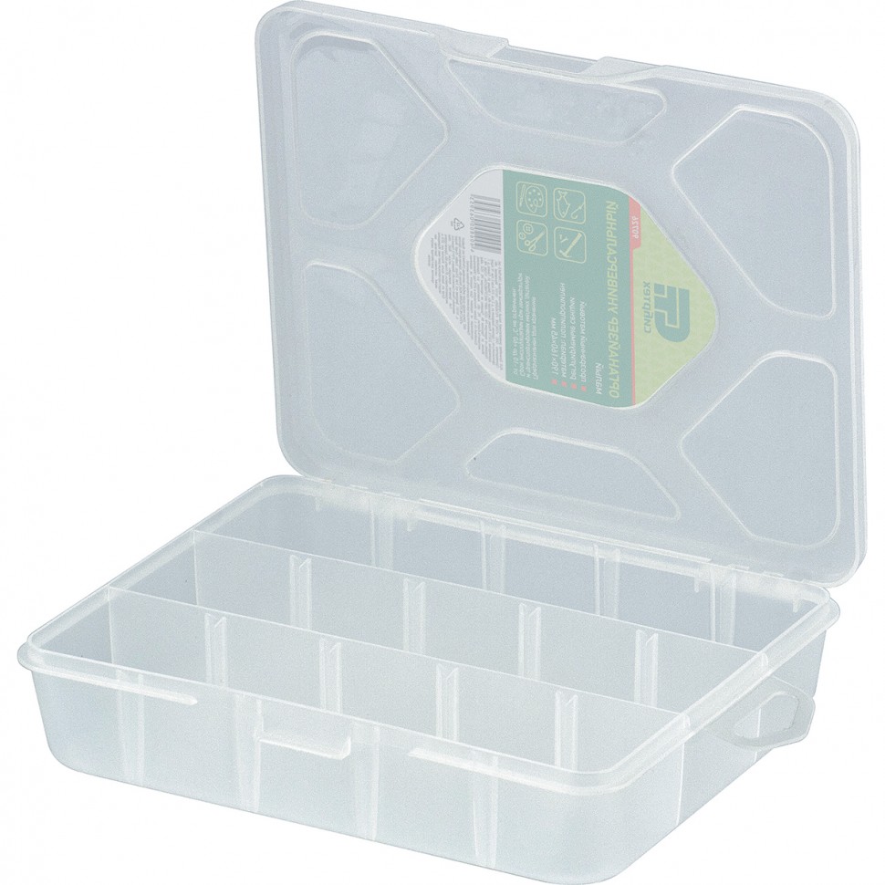 Фото Органайзер универсальный малый, прозрачный матовый 19 х 16 х 4,5 см Сибртех