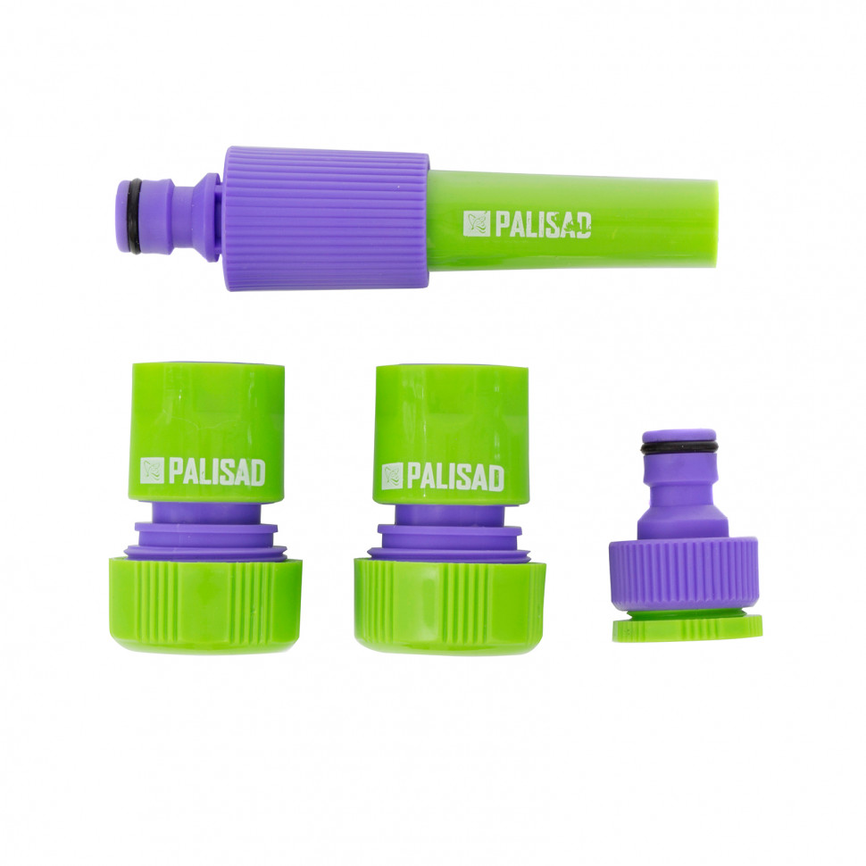 Фото Набор для подключения шланга 3/4, распылитель, 3 адаптера к распылителю Palisad