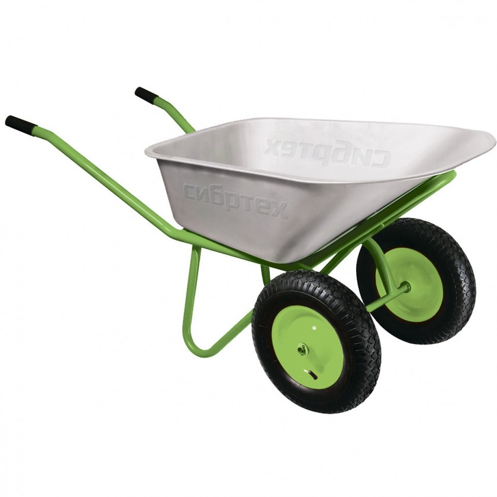 Фото Тачка садово-строительная 2-х колесная, грузоподъемность 230 кг, объем 90 л Сибртех