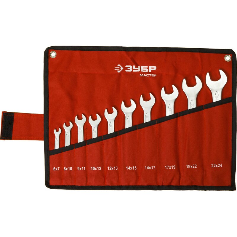 Наборы гаечных рожковых ключей, серия «МАСТЕР» Зубр 27010-H10