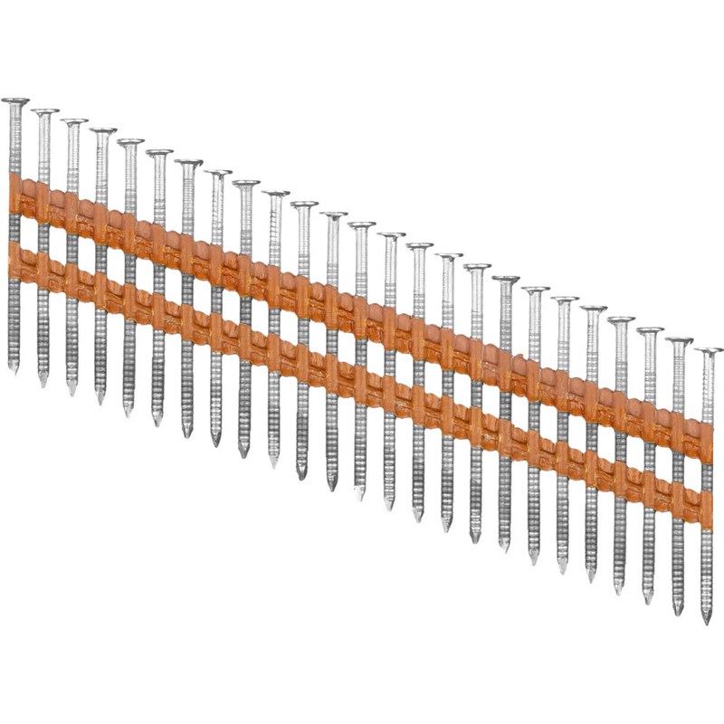Фото Реечные гвозди рифленые оцинкованные, 21°, 3500 шт. РГР-21-Ц 50 мм Зубр 305393-50