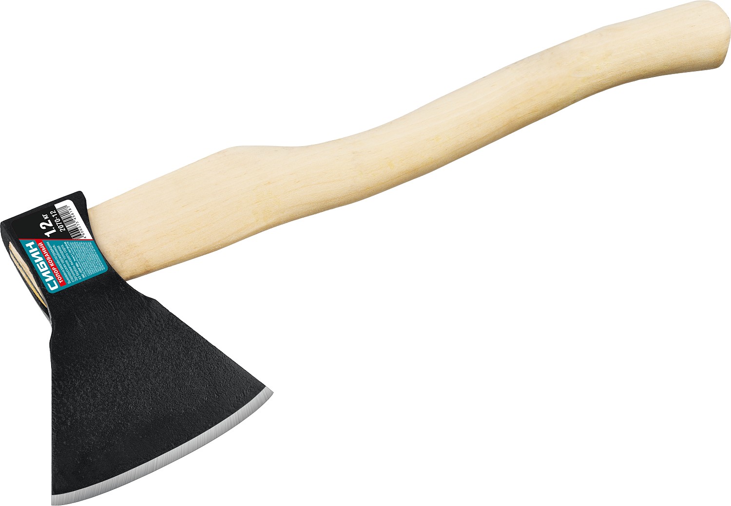 Топор кованый с округлым лезвием СИБИН 1200 г, 2070-12