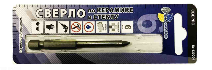 Фото Сверло по керамике и стеклу 6мм