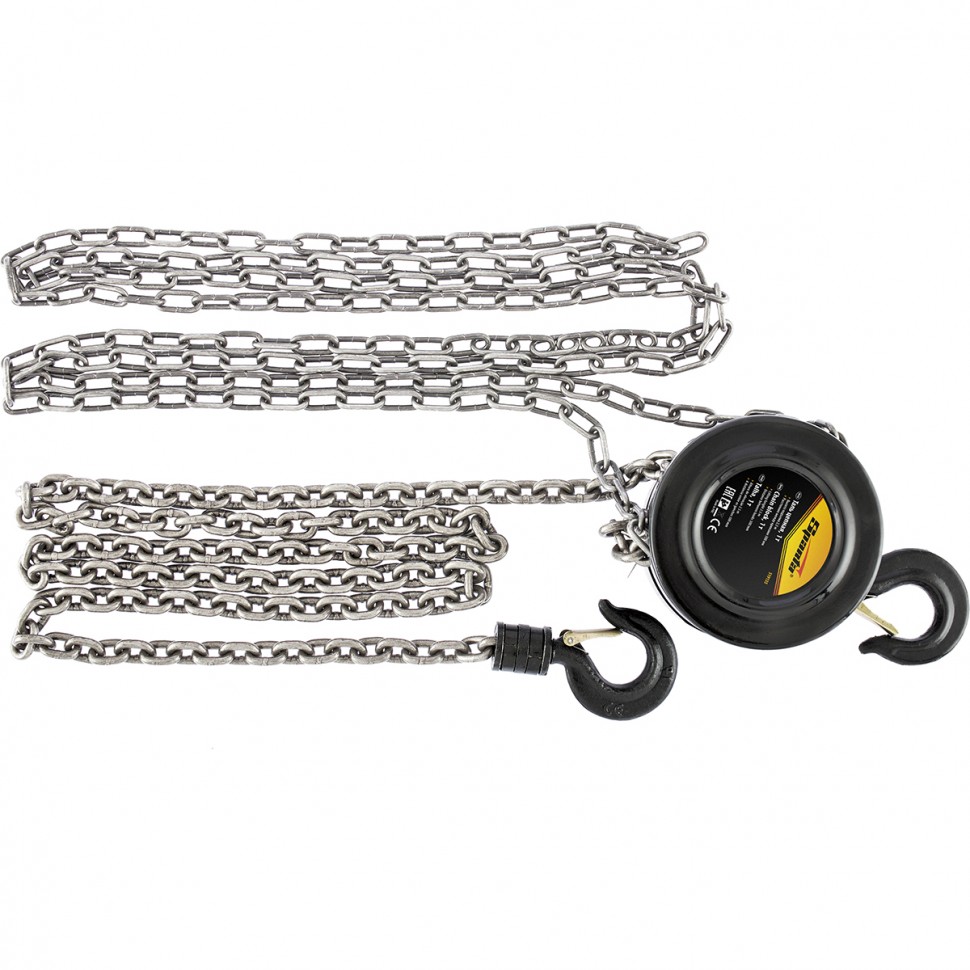 Фото Таль цепная, 1 т, H подъема 2,5 м, расстояние между крюками 300 мм Sparta