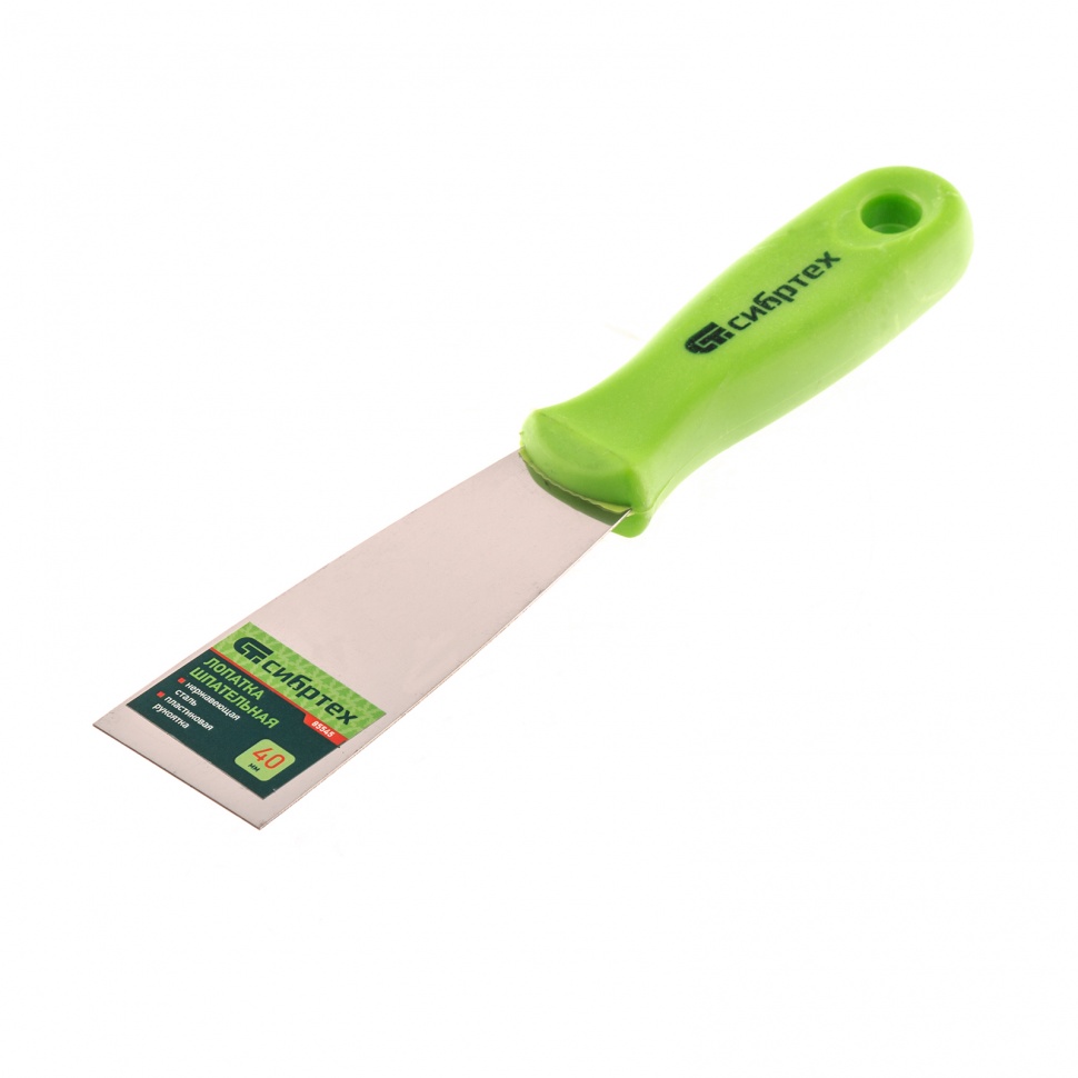 Шпательная лопатка из нерж. стали, 40 мм, Сибртех