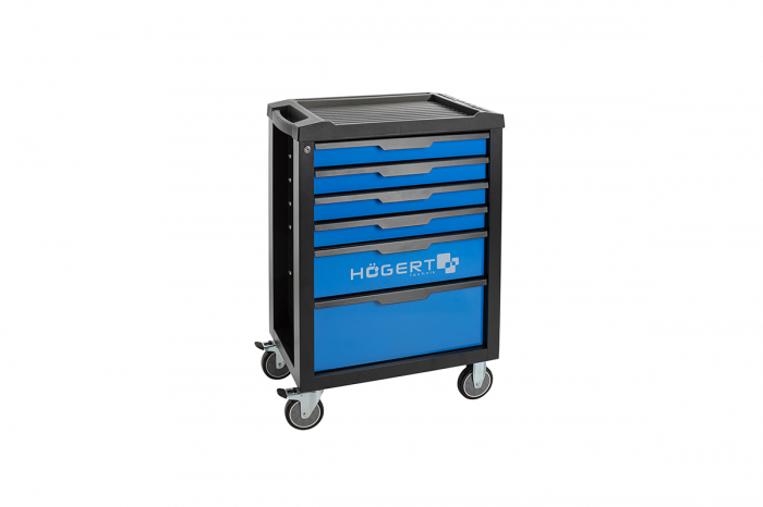 Фото Тележка инструментальная, 6 ящиков (4 ящика высотой 75 мм, 1 ящик высотой 154 мм и 1 ящик высотой 233 мм) HOEGERT