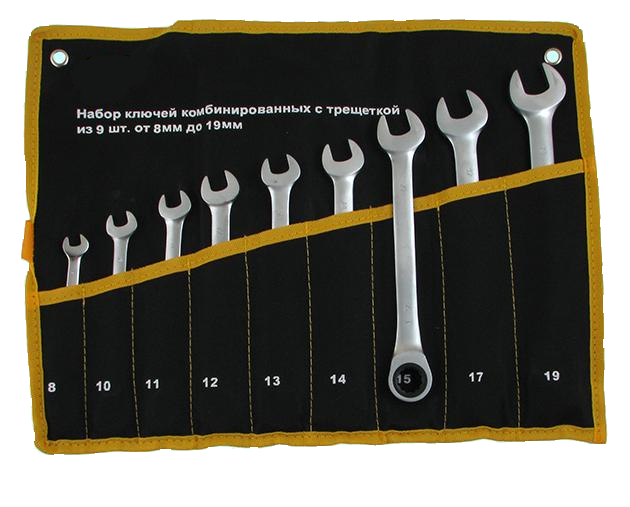 Набор ключей комбинированных 8-19мм (9шт) CrV