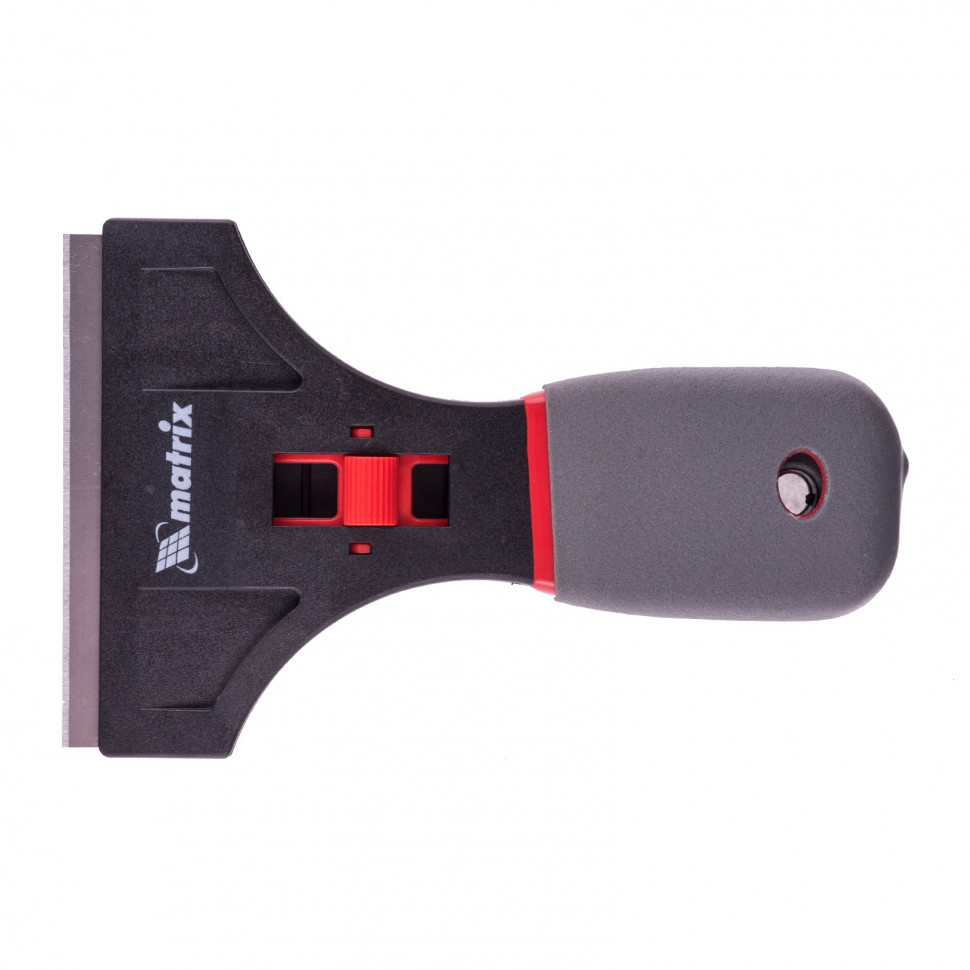 Фото Скребок с обрезиненной рукояткой, выдвижное сменное лезвие Matrix