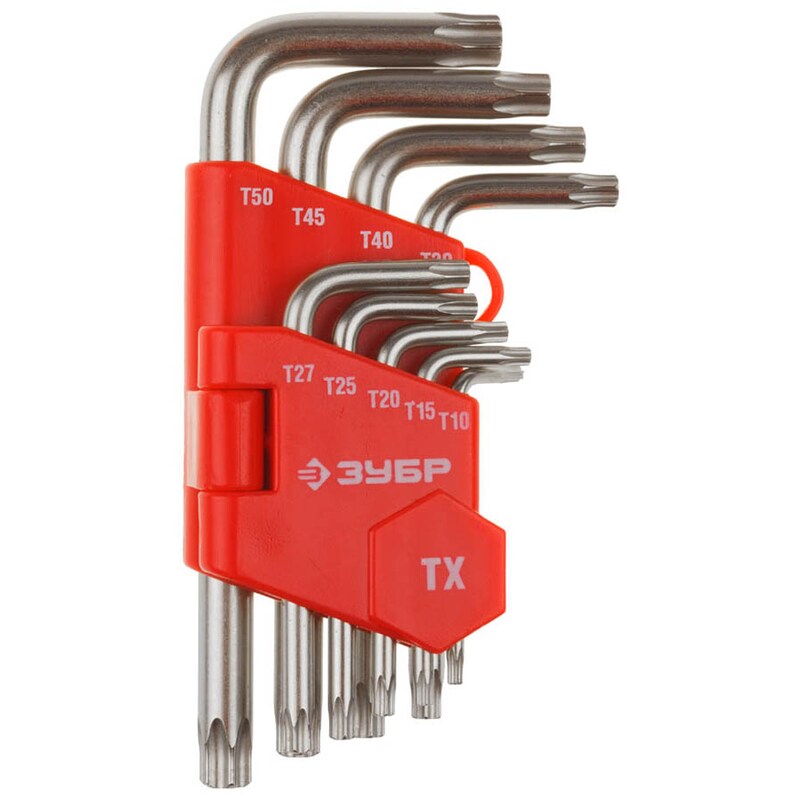 Фото Набор коротких имбусовых ключей 9 шт. Зубр 27462-1