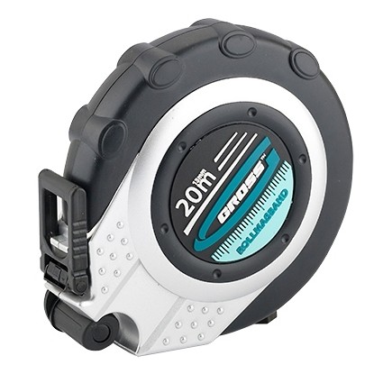 Рулетка геодезическая 20 м х 13 мм, закрытый корпус, мет. лента, нейлон Gross