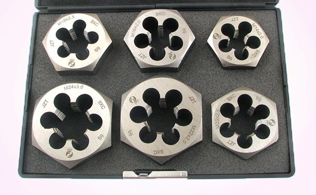 Фото Набор плашек шестигранных М14-М24 9ХС (6 шт)