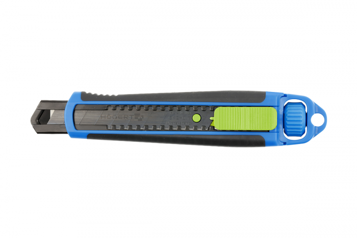 Нож с отламывающимся лезвием 18 мм, SK4 черный стальное лезвие HOEGERT