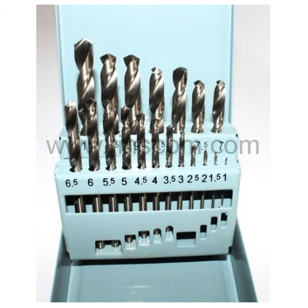 Набор сверл по мет. 1-9,5 мм, 10 шт, металл.бокс