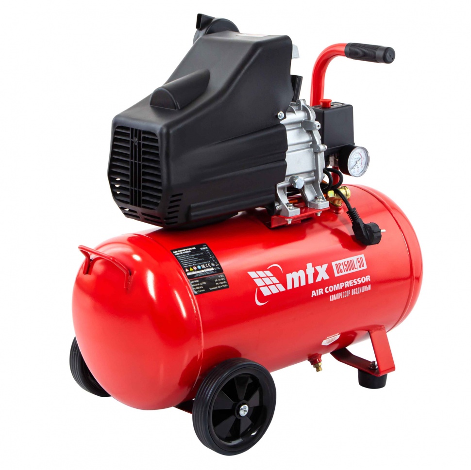 Фото Компрессор воздушный DC1500L/50, 1,5 кВт, 50 л, 210 л/мин MTX