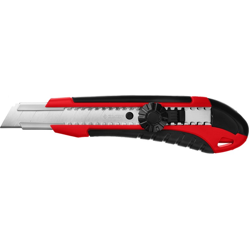 Нож с винтовым фиксатором М-18В, сегмент. лезвия 18 мм Зубр 9158