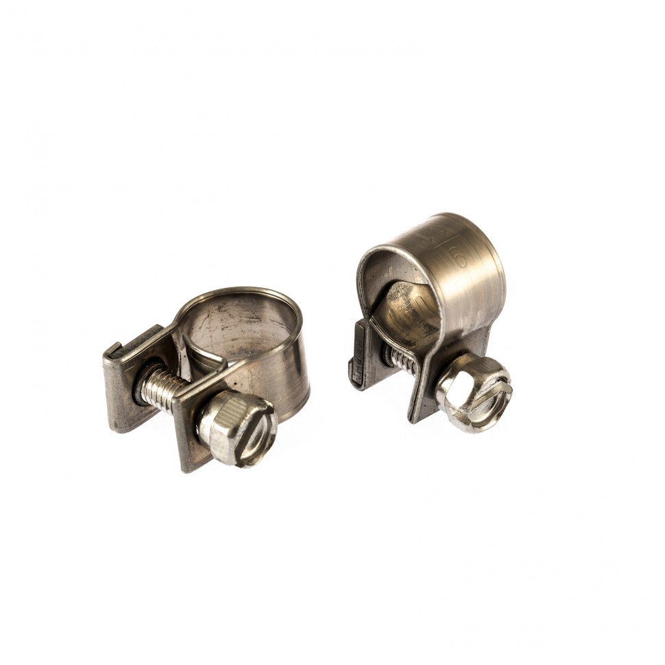 Фото Хомуты мет., MINI 9-11 мм, ширина 9 мм, винтовой, W4, 2 шт Сибртех