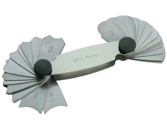 Набор шаблонов радиусных 24шт. 1,0-7,0 mm