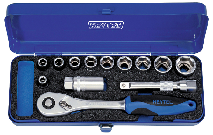 50870-3015 Набор головок торцевых с трещоткой 1/2, 13 пр., 8 - 24 мм, металлический кейс