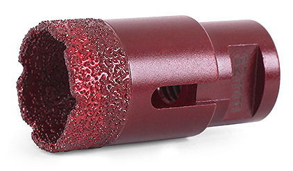 Фото Алмазная коронка по камню с хвостовиком M14 (вакуумное спекание алмазов) 6 мм Messer