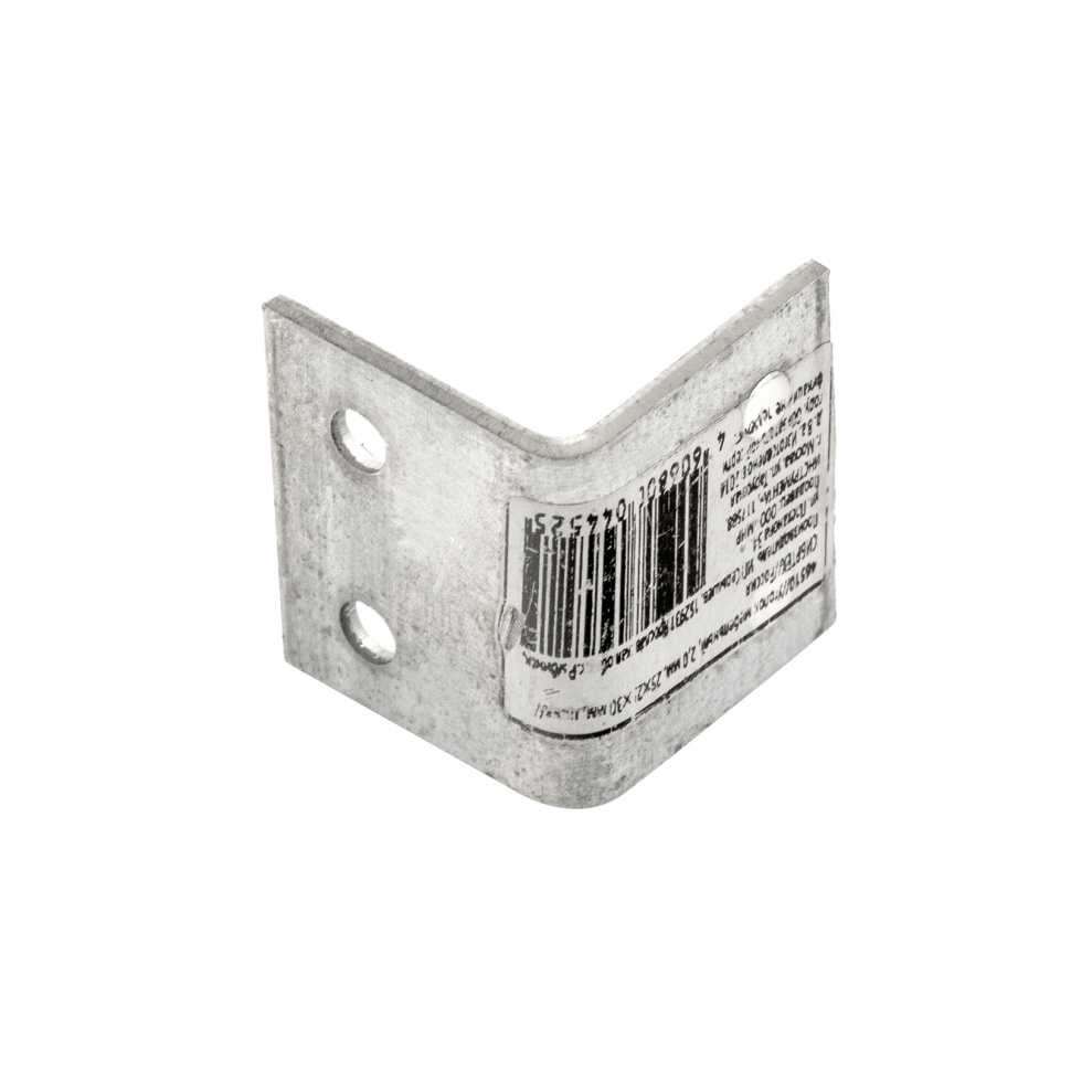 Фото Уголок мебельный, 2 мм, 25 х 25 х 30 мм, цинк Россия Сибртех