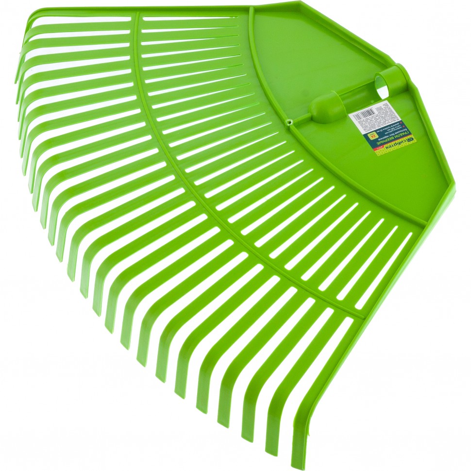 Фото Грабли веерные пластиковые, 580 мм, 26 плоских зубьев, без черенка, Россия Сибртех