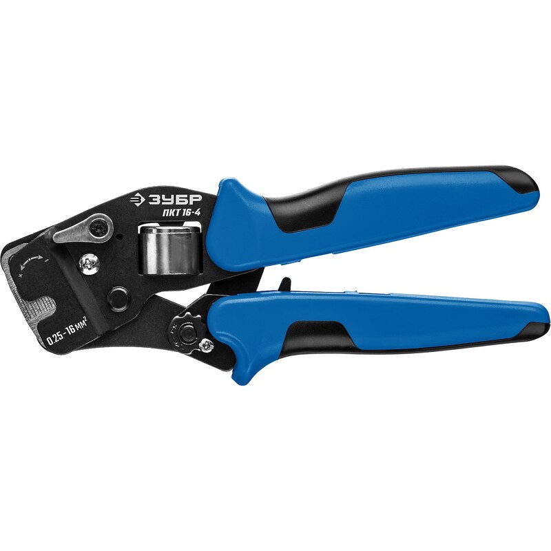 Пресс-клещи мультидиапазонные для втулочных наконечников ПКТ-16-4 Зубр 22694