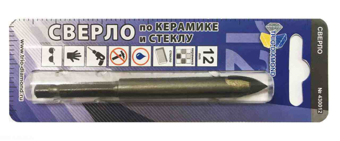 Сверло по керамике и стеклу 12мм