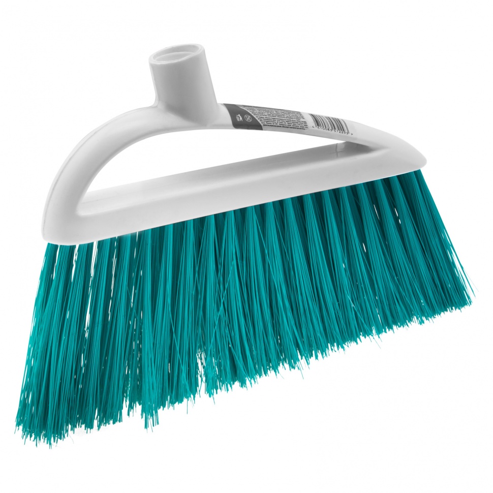 Фото Щетка пластмассовая для подметания пола, премиум, 23 см, без черенка, бирюзовая щетина, Home Palisad