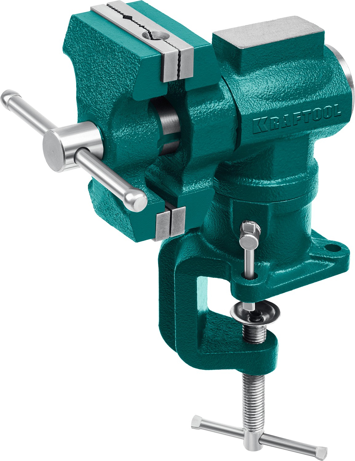 Настольные тиски 65/38 мм, многофункциональные с поворотом 3D-MINI, Kraftool