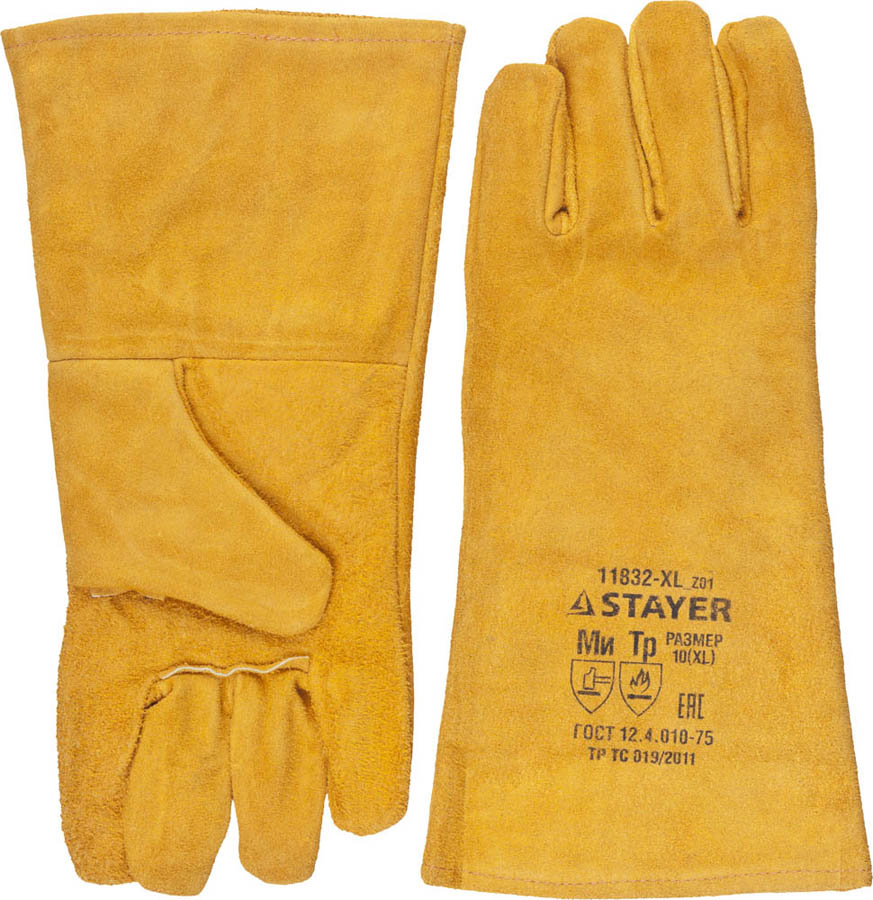 Фото Краги пятипалые термостойкие STAYER 11332-XL_z01 350 мм, XL